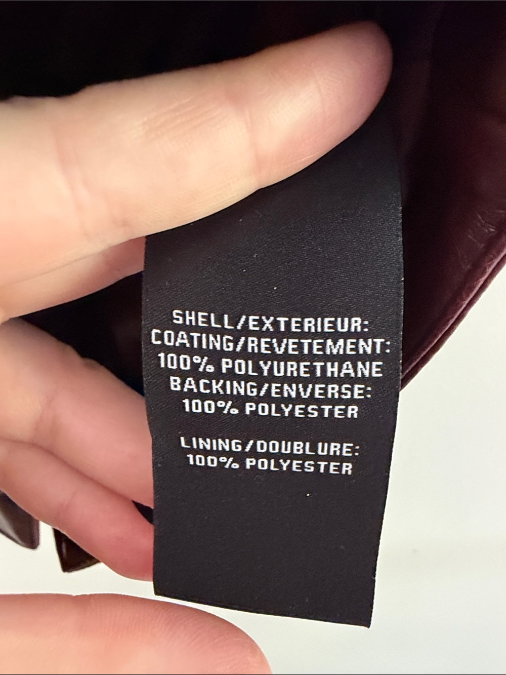 7 for All Mankind Y2K Preppy Faux Leather Burgundy Vest Size M Bandage Neckline - Picture 6 of 13
